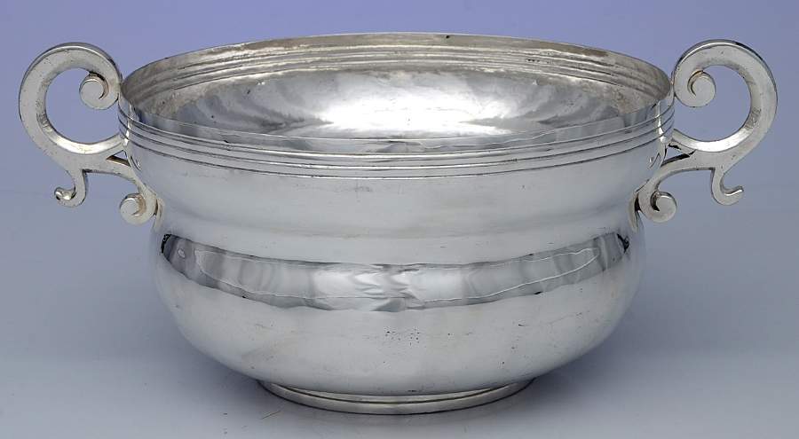 Sterling Hollowware 8" Round Handled Bowl by Sanborns (Mexico)-1