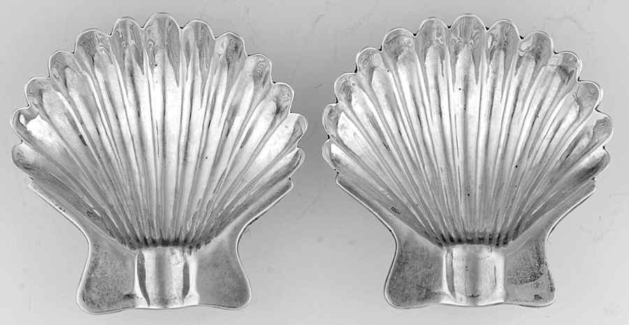 Sterling Hollowware Set of 2 Shell Ashtray by Sanborns (Mexico)-1