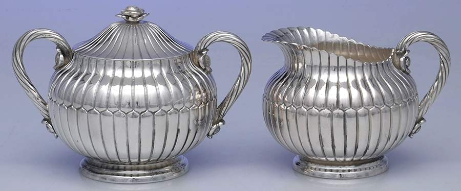 Sterling Hollowware Creamer & Sugar with Lid Set by Sanborns (Mexico)-1