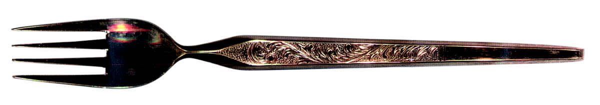 Golden Landscape (Gold Electroplate) Fork by Stanley Roberts-1