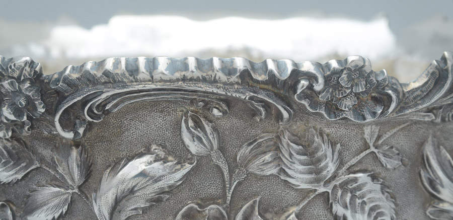 Baltimore Rose (Sterling, Hollowware) Punch Bowl by Schofield-6