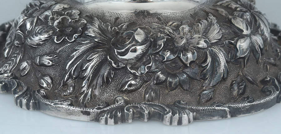 Baltimore Rose (Sterling, Hollowware) Punch Bowl by Schofield-3