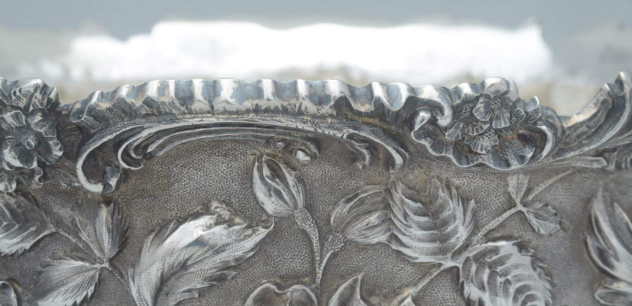 Baltimore Rose (Sterling, Hollowware) Punch Bowl by Schofield-2