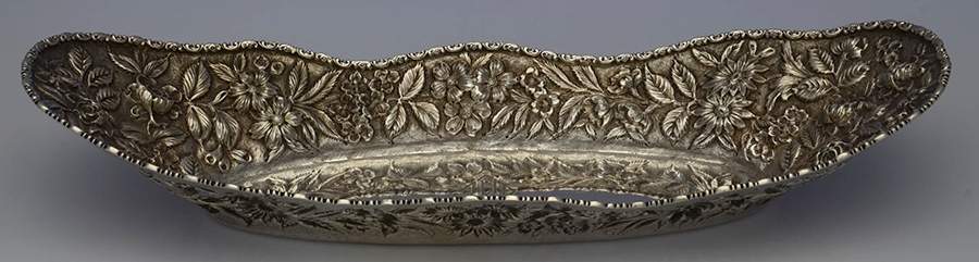 Baltimore Rose (Sterling, Hollowware) 15" Celery Tray by Schofield-1