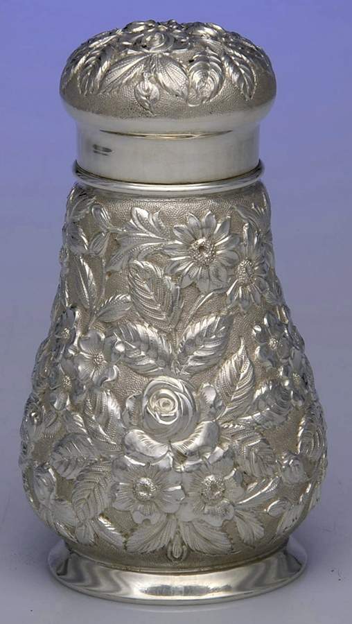Baltimore Rose (Sterling, Hollowware) Muffineer by Schofield-1