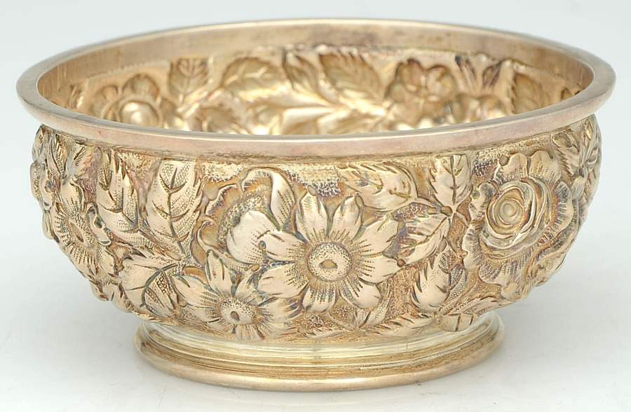 Baltimore Rose (Sterling, Hollowware) 5" Individual Round Berry Bowl by Schofield-1