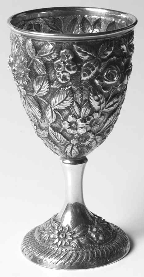 Baltimore Rose (Sterling, Hollowware) Sterling Wine Goblet by Schofield-1