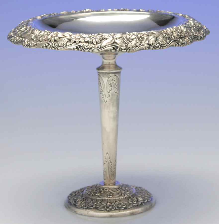 Baltimore Rose (Sterling, Hollowware) Round Compote (Height X Width) by Schofield-1