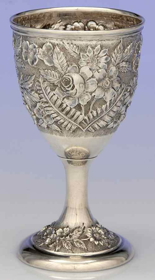 Baltimore Rose (Sterling, Hollowware) Water Goblet by Schofield-1