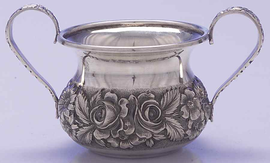 Baltimore Rose (Sterling, Hollowware) Demi Sugar Bowl by Schofield-1