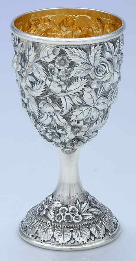 Baltimore Rose (Sterling, Hollowware) Water Goblet by Schofield-1