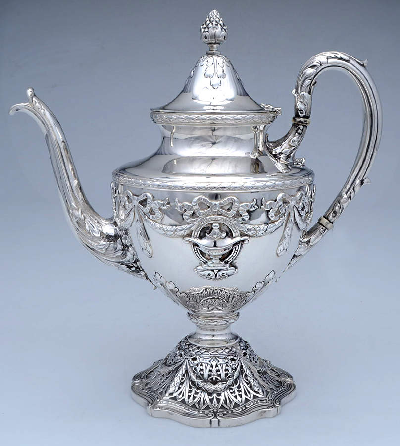 Adam (Sterling, 1909, Hollowware) Teapot by Shreve Silver-1