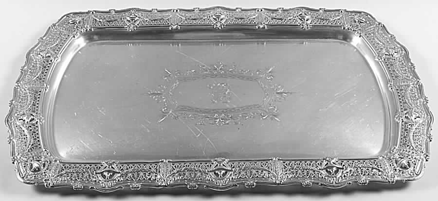 Adam (Sterling, 1909, Hollowware) Large Waiter Tray by Shreve Silver-1