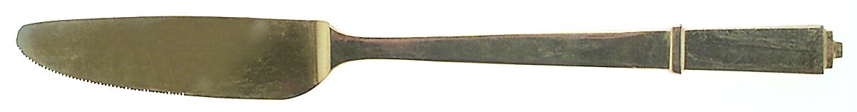 SRB215 (GOLD ELECTROPLATE) Modern Solid Knife by Stanley Roberts-1