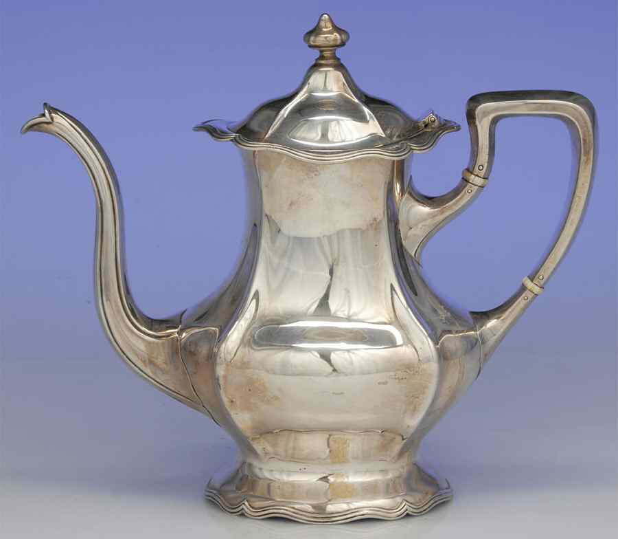 Winchester (Sterling, 1910, Hollowware) Coffee Pot by Shreve Silver-1