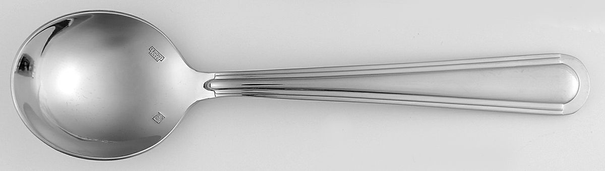 Verdi (Stainless) Round Bowl Soup Spoon (Cream Soup) by Sant Andrea-1