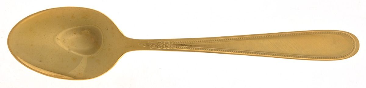 Golden Beaded Elegance (Gold Electroplate) Teaspoon by Stanley Roberts-1