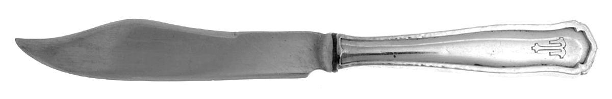 Dolores (Sterling, 1909, No Monograms) Individual Hollow Handle Fish Knife-Sterling Blade by Shreve Silver-1