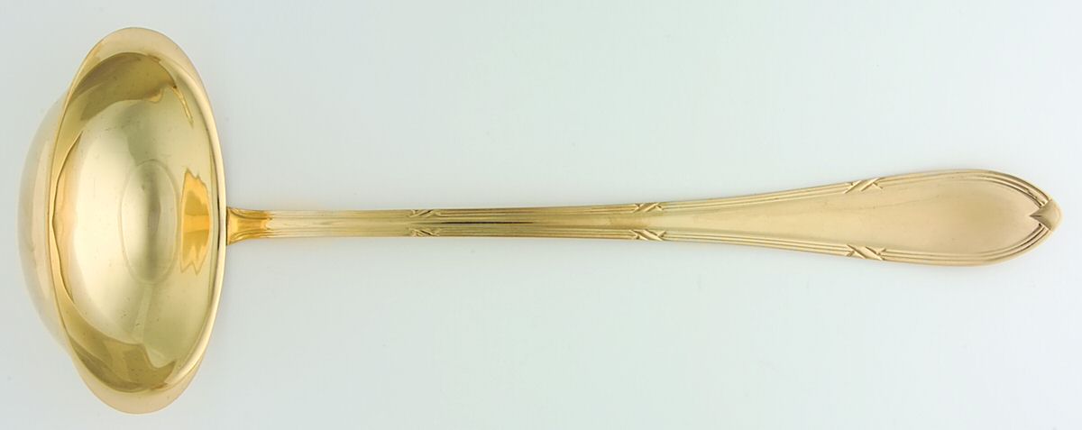 SBB6 (GOLD ELECTROPLATE) Solid Soup Ladle by SBS Bestecke-1