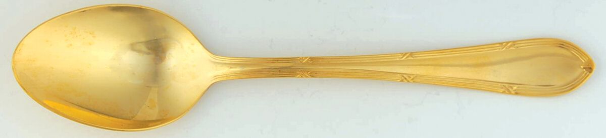 SBB6 (GOLD ELECTROPLATE) Place/Oval Soup Spoon by SBS Bestecke-1