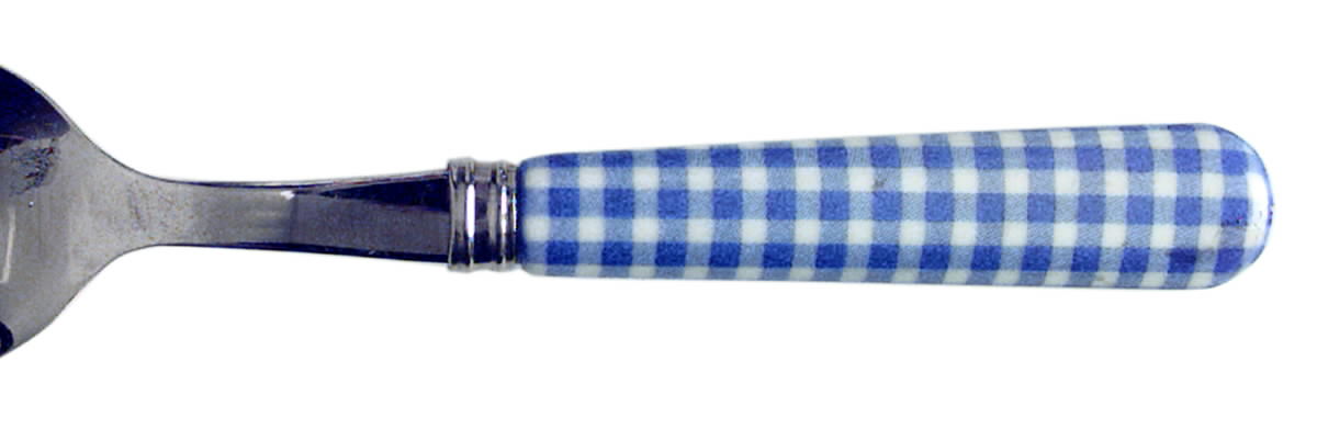 Gingham-Blue (STAINLESS) Tablespoon (Serving Spoon) by Sabre-1