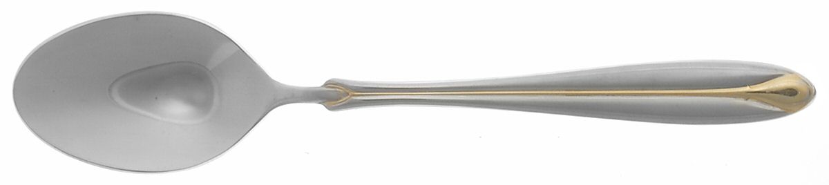 Optima Gold (Stainless, Gold Accent) Place/Oval Soup Spoon by Splendide-1
