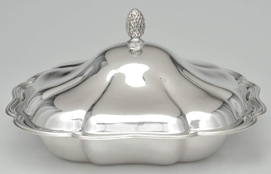 Silverplate Hollowware Square Covered Vegetable Bowl by Sheffield Silver Co (USA)-1