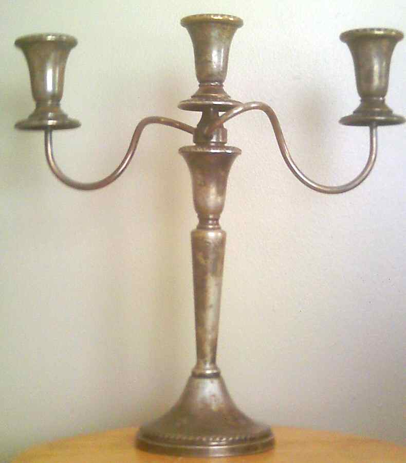 Silverplate Hollowware 3-Light Candelabra by Sheffield Silver Co (USA)-1