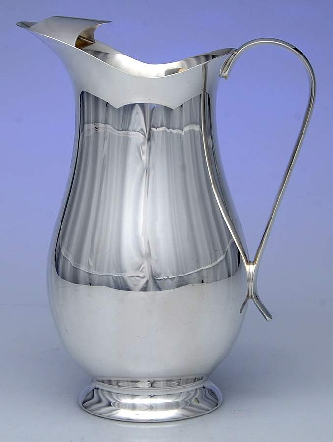 Silverplate Hollowware Plated Water Pitcher with Ice Lip by Sheffield Silver Co (USA)-1