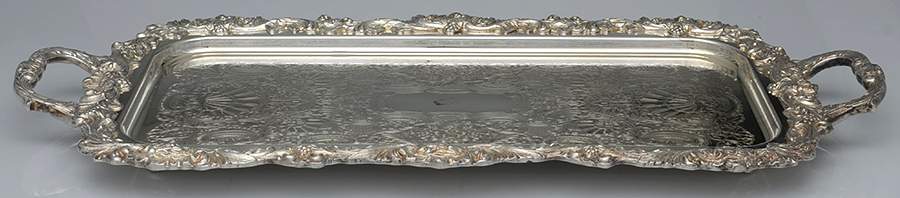 Silverplate Hollowware 21" Rectangular Tray by Sheffield Silver Co (USA)-1