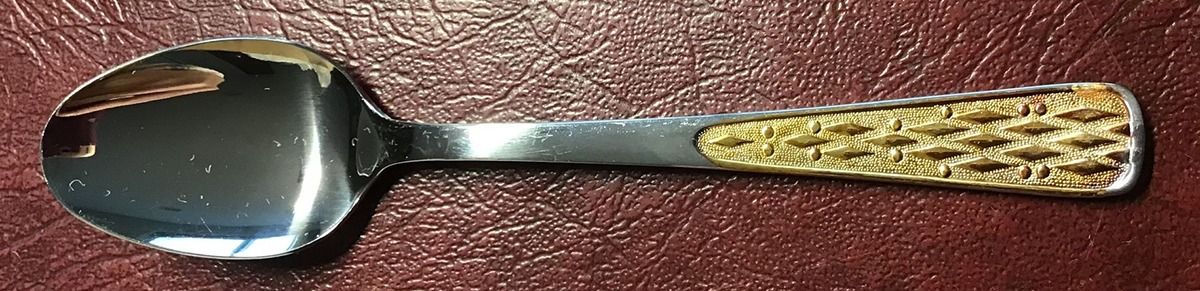 SBB7 (SILVERPLATE, GOLD ACCENTS) Teaspoon by SBS Bestecke-1