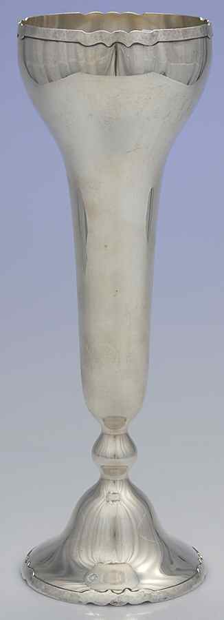 Dolores (Sterling, Hollowware) 13" Weighted Trumpet Vase by Shreve Silver-1