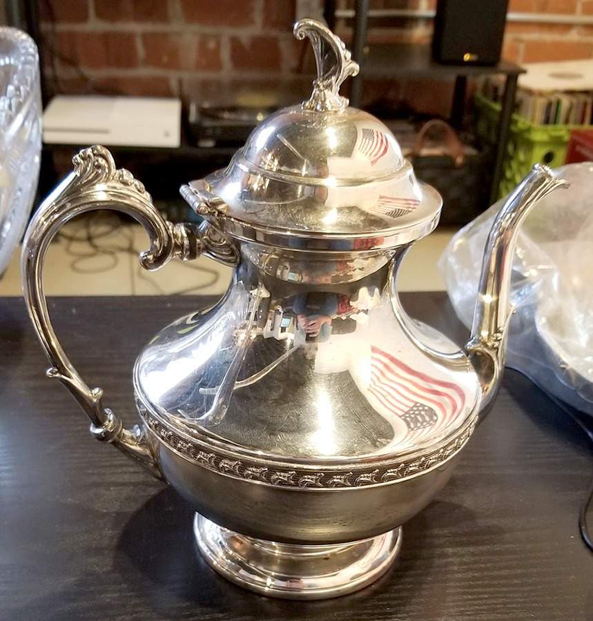 SHV1 (Silverplate, Hollowware) Teapot by Sheets-Rockford-1