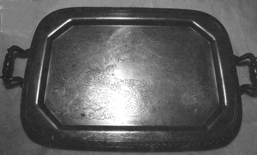 SHV1 (Silverplate, Hollowware) 21" Waiter Tray by Sheets-Rockford-1