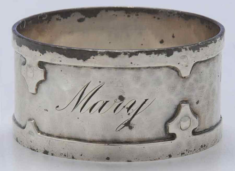 Fourteenth Century (Sterling, Hollowware) Napkin Ring by Shreve Silver-1