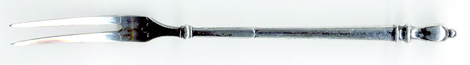 SOS6 (STERLING) Short Handle Pickle/Olive Fork by Broderne W & S Sorensen-1