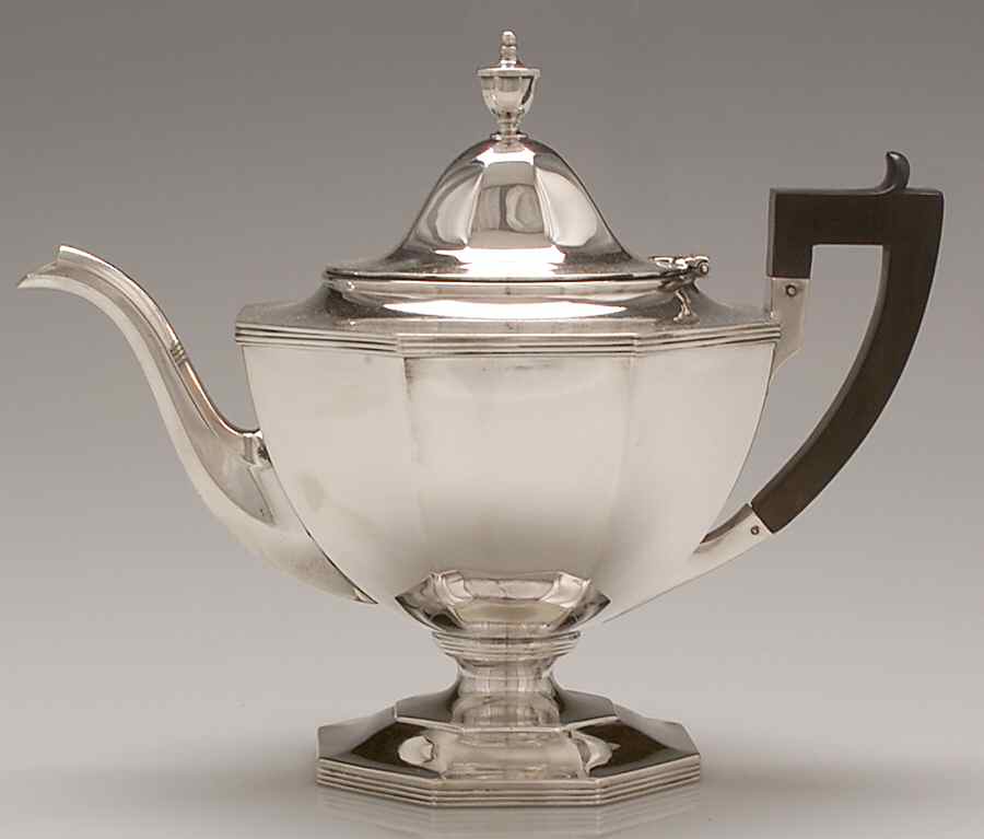 B40 (Sterling, Hollowware) Teapot by Shreve Crump & Low-1