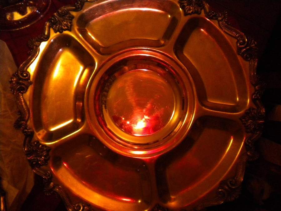 SDN4 (SILVERPLATE, HOLLOWWARE) Lazy Susan, Missing Liner by Sheridan Silver Co-1
