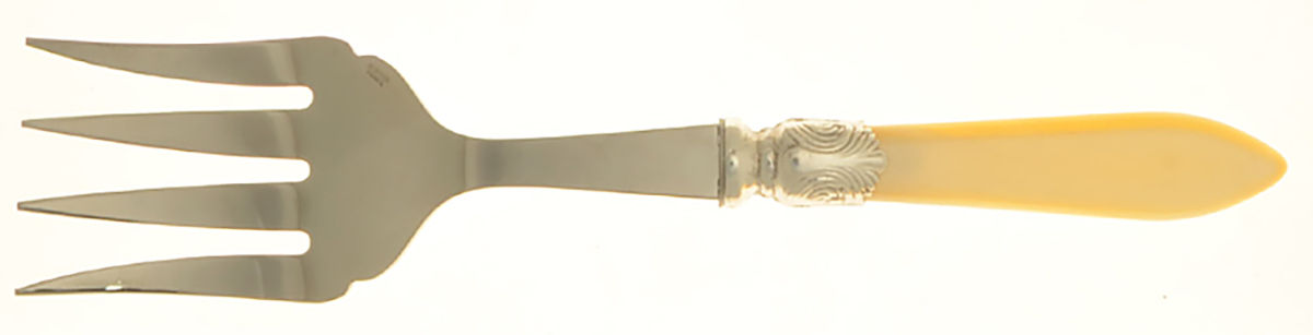 Baguette-Pearlized (Stainless) Large Solid Fish Serving Fork by Sabre-1