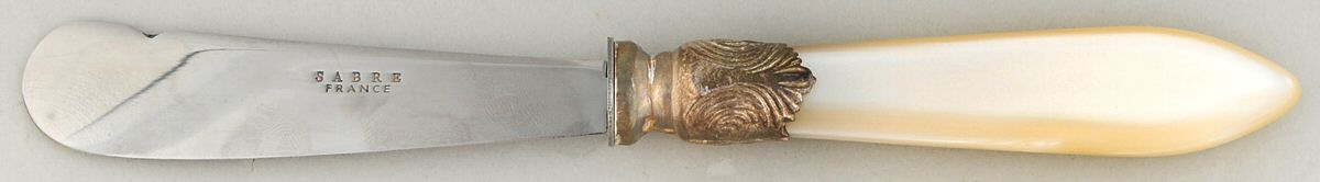 Baguette-Pearlized (Stainless) Hollow Handle Master Butter Knife by Sabre-1