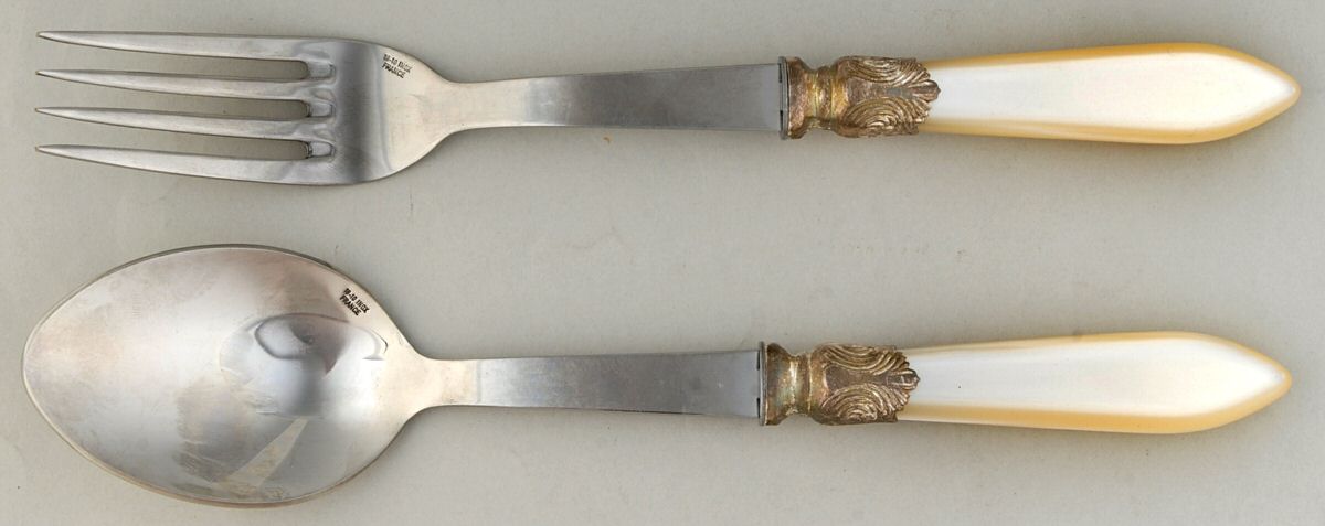 Baguette-Pearlized (Stainless) Solid Serving Set by Sabre-1