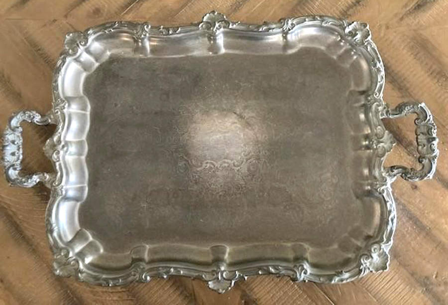 643 (Silverplate, Hollowware) Large Silverplate Waiter Tray by Sheffield Silver Co (USA)-1