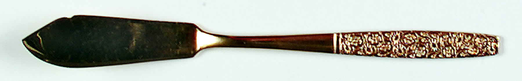 Golden Fragrant Rose (Gold Electroplate) Flat Handle Master Butter Knife by Stanley Roberts-1