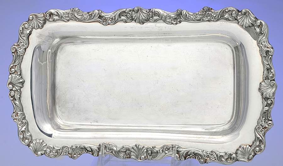 English Baroque (Silverplate, Hollowware) Silverplate Bread Tray by Sheffield Silver Co (USA)-1