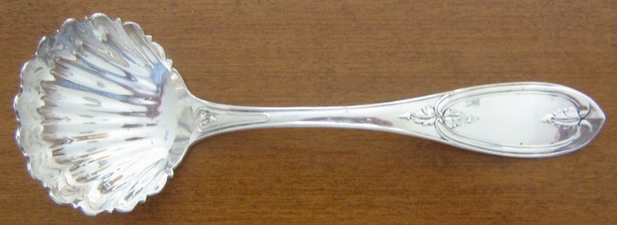 Olive (Sterling) Solid Gravy Ladle by Shreve Silver-1