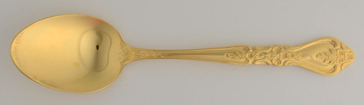 Gold Kings Berry (Gold Electroplate) Tablespoon (Serving Spoon) by Stanley Roberts-1