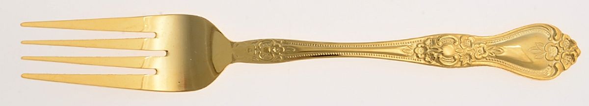 Gold Precious Rose (Gold Electroplate) Fork by Stanley Roberts-1