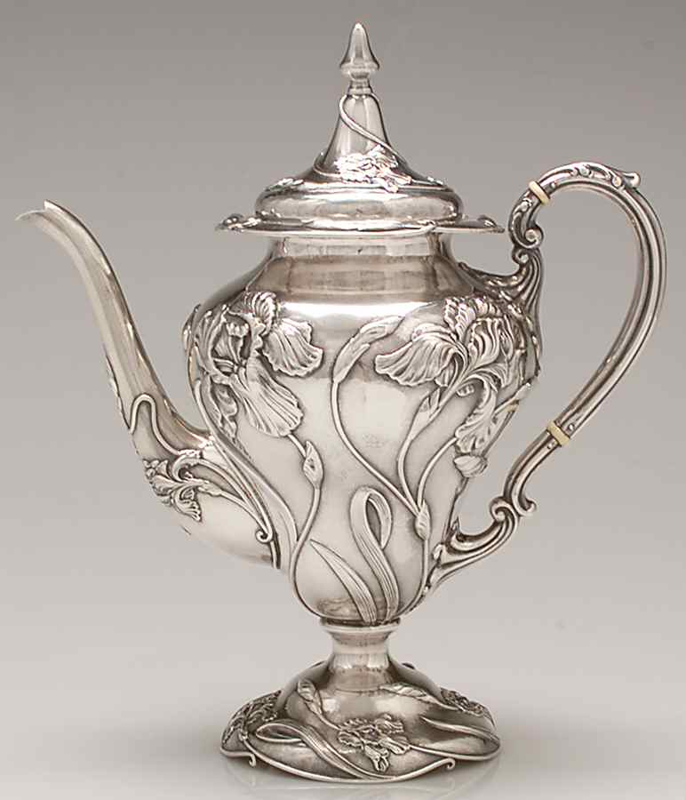 SHR13 (Sterling, Hollowware) Teapot by Shreve Silver-1