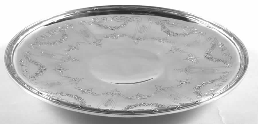 1686 (Sterling, Hollowware) Footed Sterling Sandwich Plate by Schofield-1