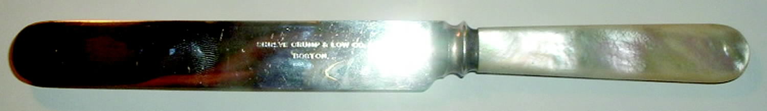 Pearl Handle 1 (Silverplate) Blunt Hollow Knife by Shreve Crump & Low-1